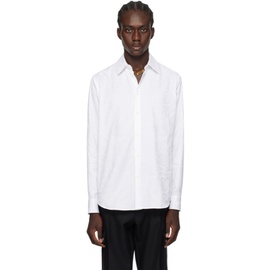 베르사체 Versace White Barocco Shirt 241404M192023