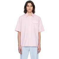 베르사체 Versace Pink Contrasto Shirt 241404M192033