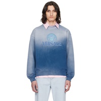 베르사체 Versace Blue Medusa Sweatshirt 241404M204000