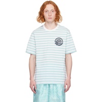 베르사체 Versace White & Blue Nautical Stripe T-Shirt 241404M213003