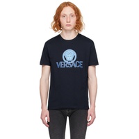 베르사체 Versace Navy Medusa T-Shirt 241404M213017