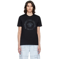 베르사체 Versace Black Medusa Cartouche T-Shirt 241404M213030