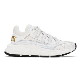 베르사체 Versace White Trigreca Sneakers 241404M237008