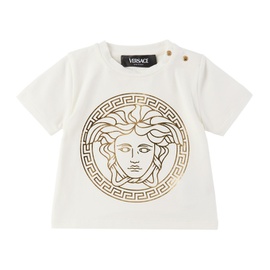 베르사체 Versace Baby White Medusa T-Shirt 241404M692000