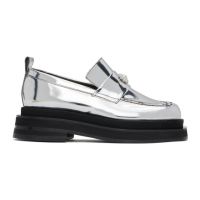 Simone Rocha Silver Heart Toe Platform Loafers 241405F121000
