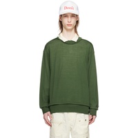 언더커버 UNDERCOVER Green Exposed Seam Sweater 241414M201001