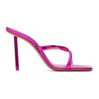 Amina Muaddi Pink Adriana Heeled 95 Sandals 241415F125000