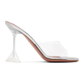 아미나 무아디 Amina Muaddi Transparent Lupita Glass Slipper Heeled Sandals 241415F125018