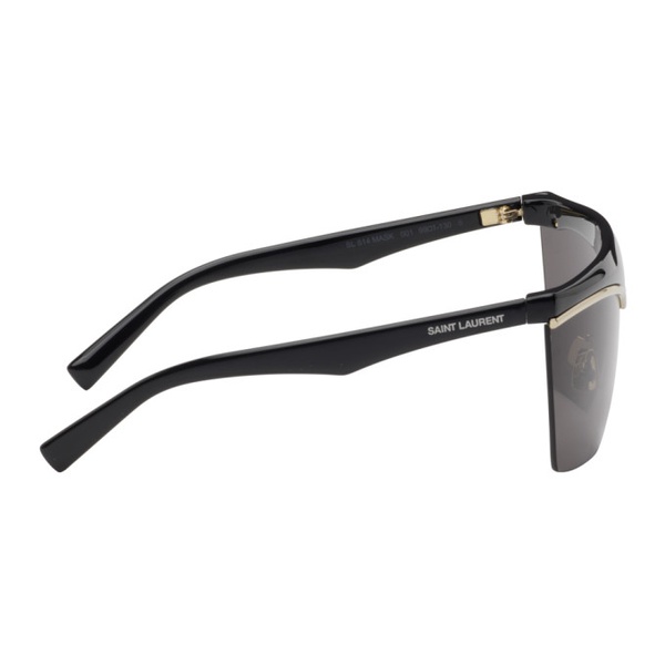 생로랑 생로랑 Saint Laurent Black SL 614 Mask Sunglasses 241418M134039