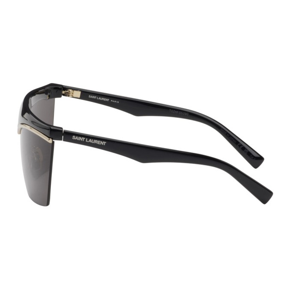 생로랑 생로랑 Saint Laurent Black SL 614 Mask Sunglasses 241418M134039