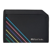 폴스미스 PS by 폴스미스 Paul Smith Black Leather Sports Stripe CR에디트 EDIT Card Holder 241422M163000