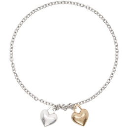 Marland Backus Silver Entangled Hearts Necklace 241431F023014