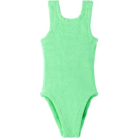 훈자 지 Hunza G Baby Green Classic One-Piece Swimsuit 241431M694010