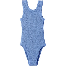 훈자 지 Hunza G Baby Blue Classic One-Piece Swimsuit 241431M694012