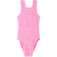 훈자 지 Hunza G Baby Pink Classic One-Piece Swimsuit 241431M694013