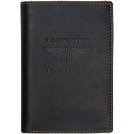 RRL Black Leather Passport Holder 241435M162000