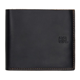 RRL Black Leather Billfold Wallet 241435M164000