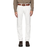 RRL White Slim-Fit Jeans 241435M186001