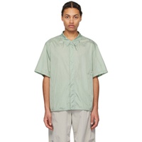 아모멘토 AMOMENTO Green Spread Collar Shirt 241436M192004
