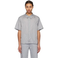 아모멘토 AMOMENTO Gray Spread Collar Shirt 241436M192005