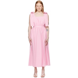 MSGM Pink Bow Maxi Dress 241443F055001