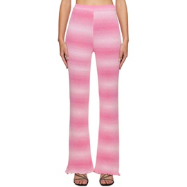 MSGM Pink Gradient Trousers 241443F087002