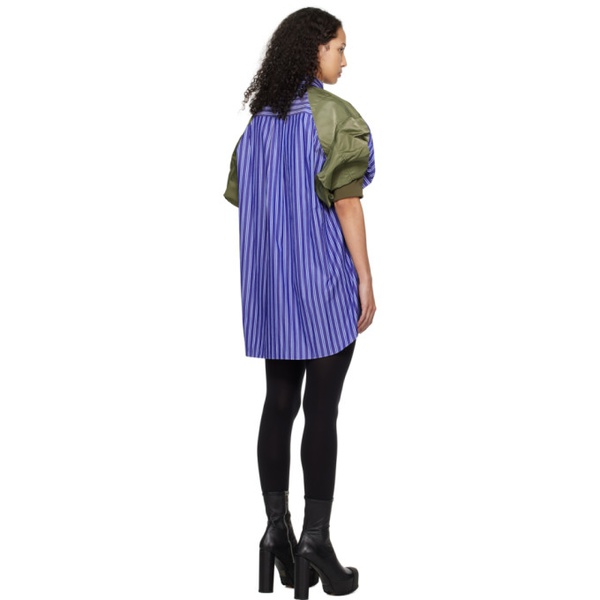  사카이 Sacai Blue Striped Minidress 241445F052004