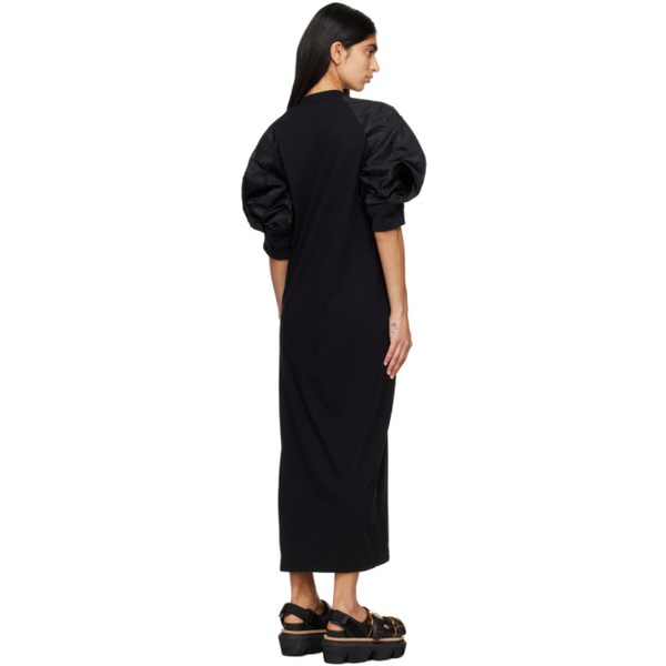 사카이 Sacai Black Paneled Maxi Dress 241445F055002