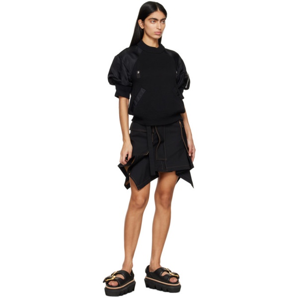 칼하트 사카이 Sacai Black Carhartt WIP 에디트 Edition Miniskirt 241445F090004