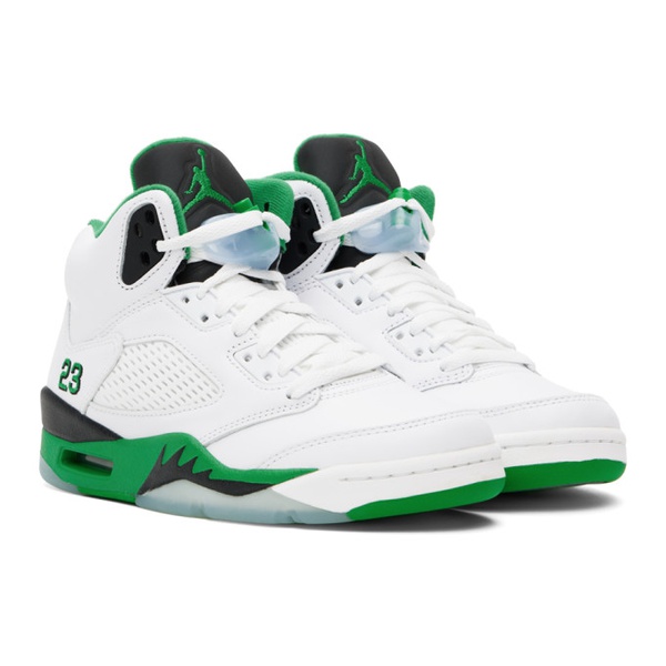 나이키 나이키 조던 Nike Jordan White & Green Air Jordan 5 R에트로 ETRO Sneakers 241445F127010
