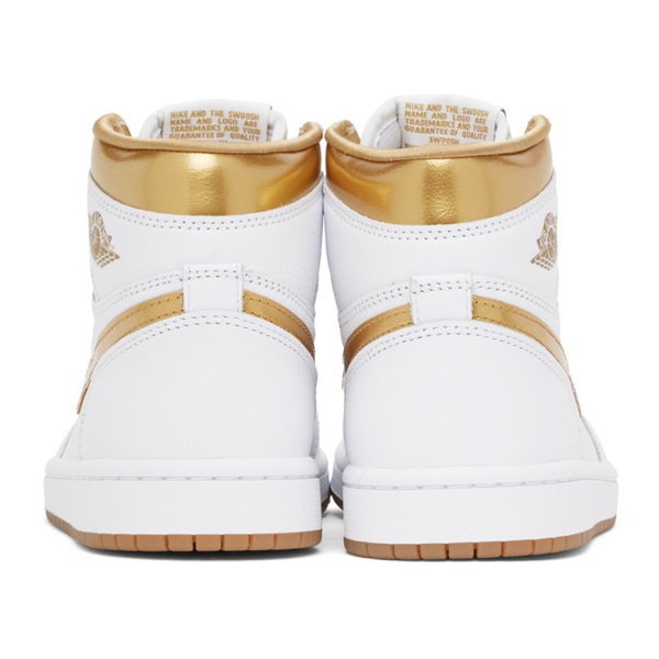 나이키 나이키 조던 Nike Jordan White & Gold Air Jordan 1 R에트로 ETRO High OG Sneakers 241445F127013