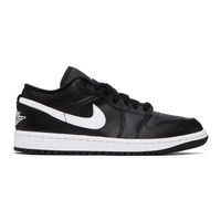나이키 조던 Nike Jordan Black & White Air Jordan 1 Low Sneakers 241445F128004