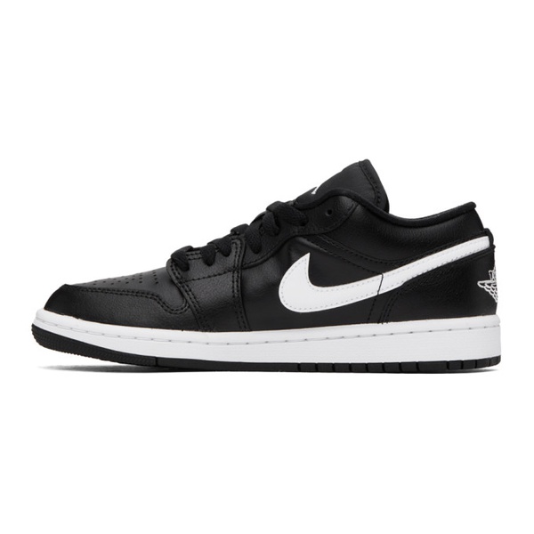 나이키 나이키 조던 Nike Jordan Black & White Air Jordan 1 Low Sneakers 241445F128004