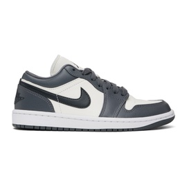 나이키 조던 Nike Jordan Gray & 오프화이트 Off-White Air Jordan 1 Low Sneakers 241445F128008