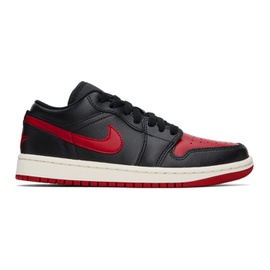 나이키 조던 Nike Jordan Black & Red Air Jordan 1 Low Sneakers 241445F128009