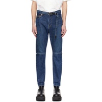 사카이 Sacai Blue Zip Jeans 241445M186001