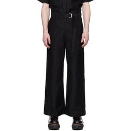 사카이 Sacai Black Belted Trousers 241445M191016