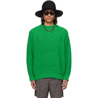 사카이 Sacai Green Loose Thread Sweater 241445M201009