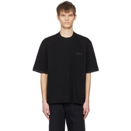 사카이 Sacai Black Paneled T-Shirt 241445M213035
