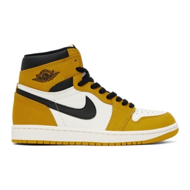 나이키 조던 Nike Jordan Yellow & White Air Jordan 1 R에트로 ETRO High OG Sneakers 241445M236030