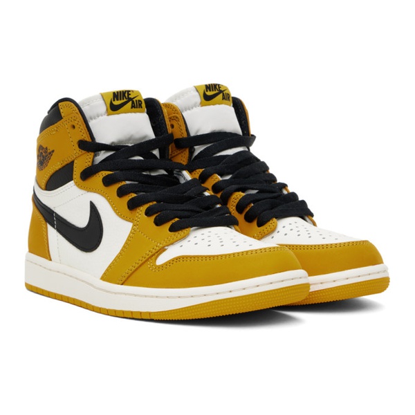 나이키 나이키 조던 Nike Jordan Yellow & White Air Jordan 1 R에트로 ETRO High OG Sneakers 241445M236030