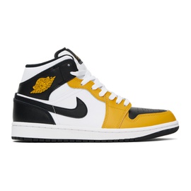 나이키 조던 Nike Jordan Black & Yellow Air Jordan 1 Mid Sneakers 241445M236035