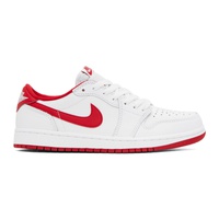 나이키 조던 Nike Jordan White & Red Air Jordan 1 Low OG Sneakers 241445M237005