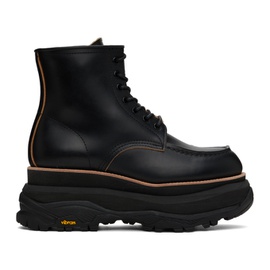 사카이 Sacai Black Leather Boots 241445M255000