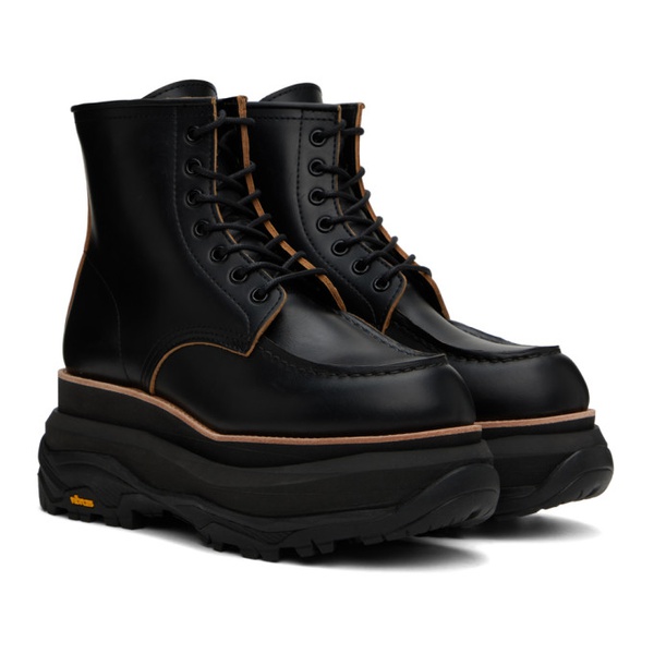  사카이 Sacai Black Leather Boots 241445M255000