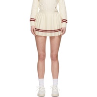 스포티 앤 리치 Sporty & Rich 오프화이트 Off-White Pleated Miniskirt 241446F090000