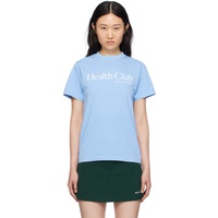 스포티 앤 리치 Sporty & Rich Blue Health Club T-Shirt 241446F110008