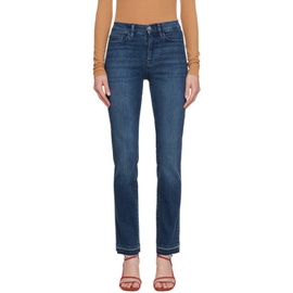 FRAME Blue Le High Straight Jeans 241455F069039