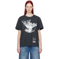 스텔라 맥카트니 Stella McCartney Black Wings T-Shirt 241471F110010
