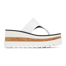 스텔라 맥카트니 Stella McCartney White Sneak-Elyse Platform Thong Sandals 241471F124007